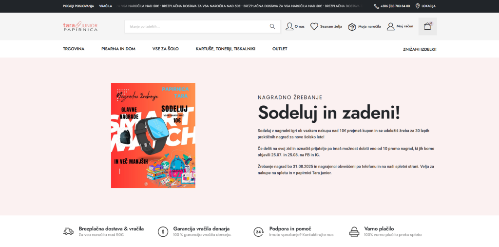 reference spletnih trgovin papirnica tara